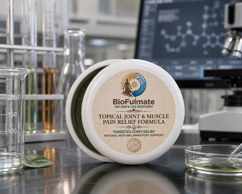 BioFulmate Infused Joint and Muscle Balm in a laboratory setting